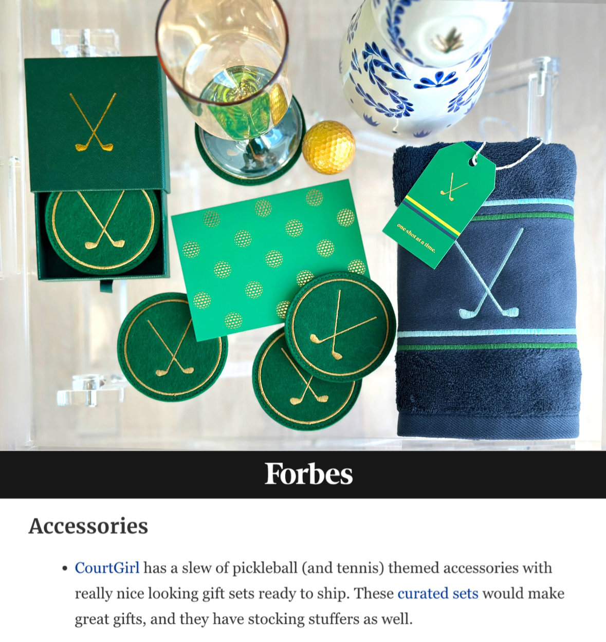 The 19th Hole Golf Bar Set—Coasters & Cocktail Napkins