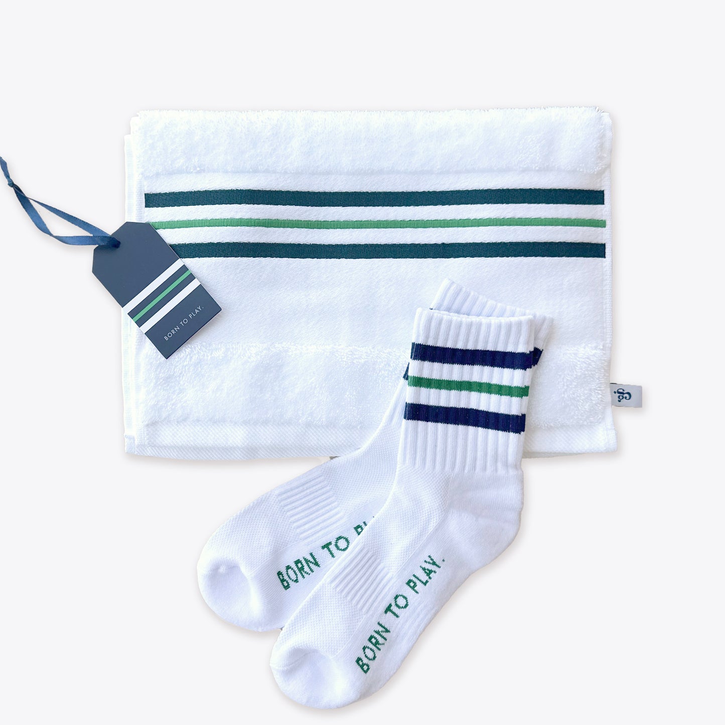 BORN TO PLAY Towel & Sock Set