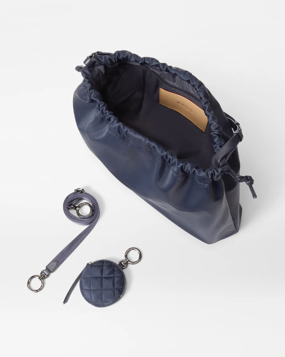MZ Wallace Navy Waverly Shoulder