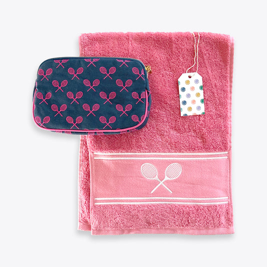 Matchtime Pouch + Pink Towel Gift Set