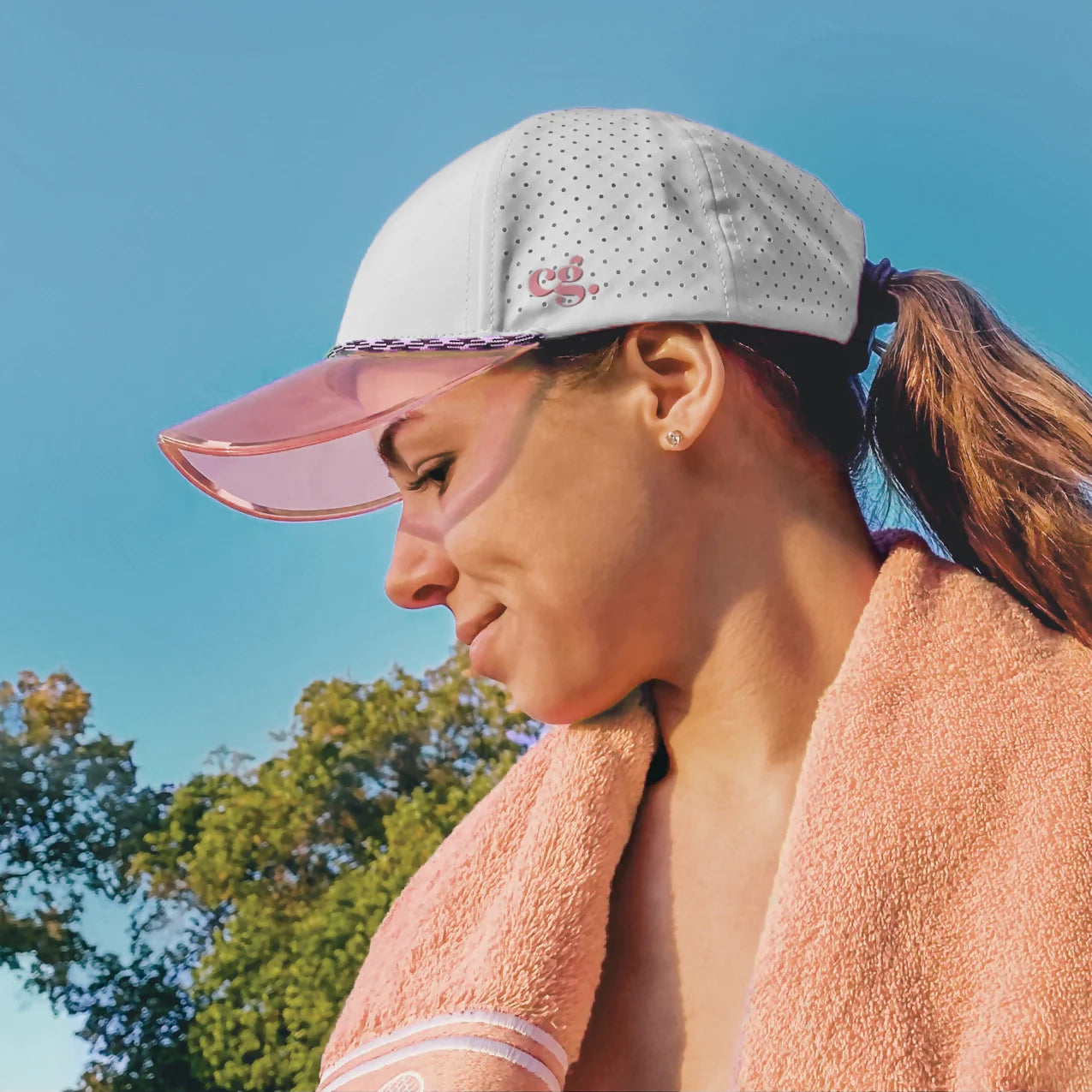 Matchtime Tennis Towel—Peach