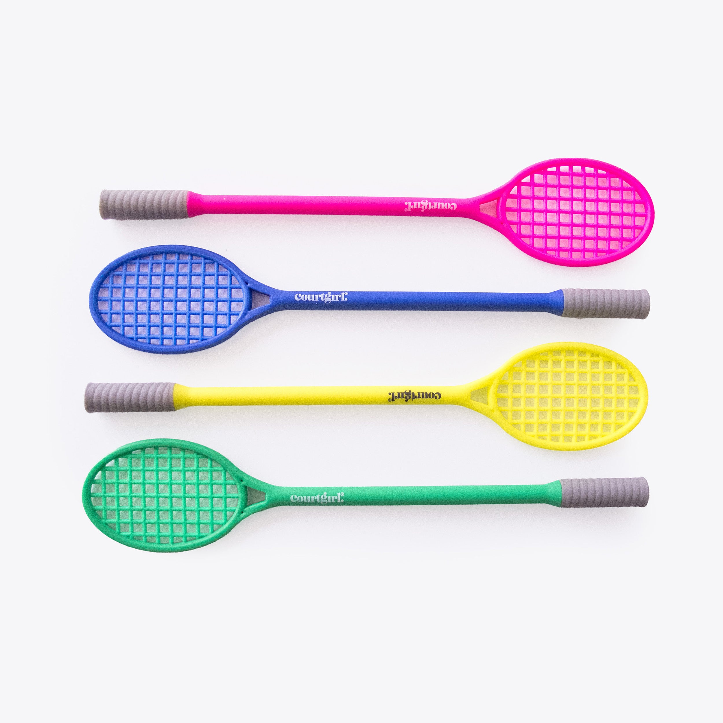 4pcs RACKET SPORTS PENS Set Girls Tennis Racquets Gifts Cute