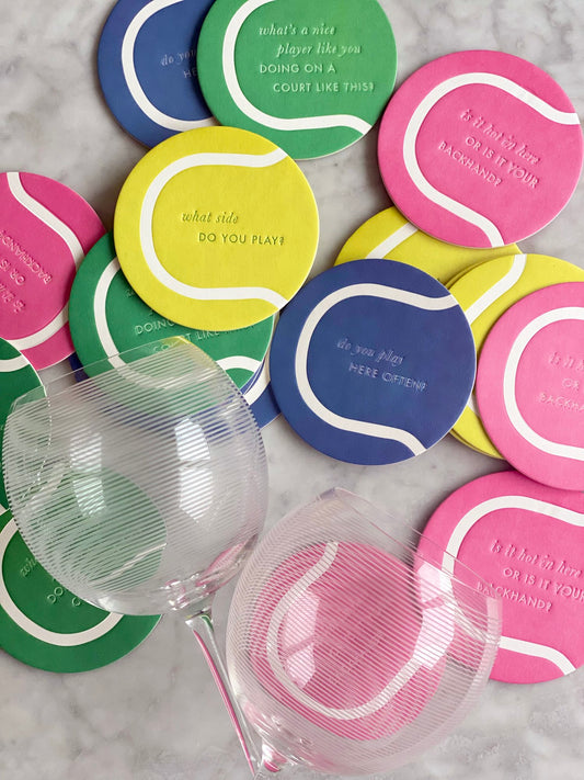 Doubles Partner Pick-up Line Coasters (Set of 8)