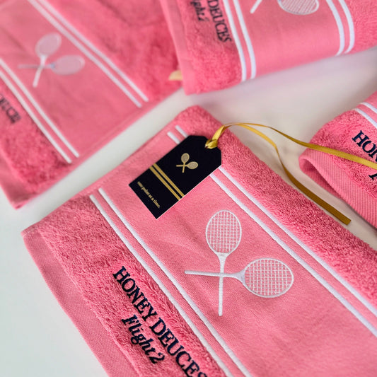 Matchtime Towel with MONOGRAM (Pink)