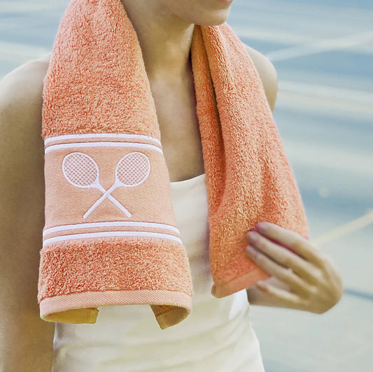 Matchtime Tennis Towel—Peach