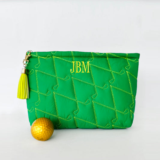 The Green Travel Pouch with MONOGRAM