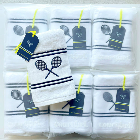 8 Pack Matchtime Tennis Towel — White