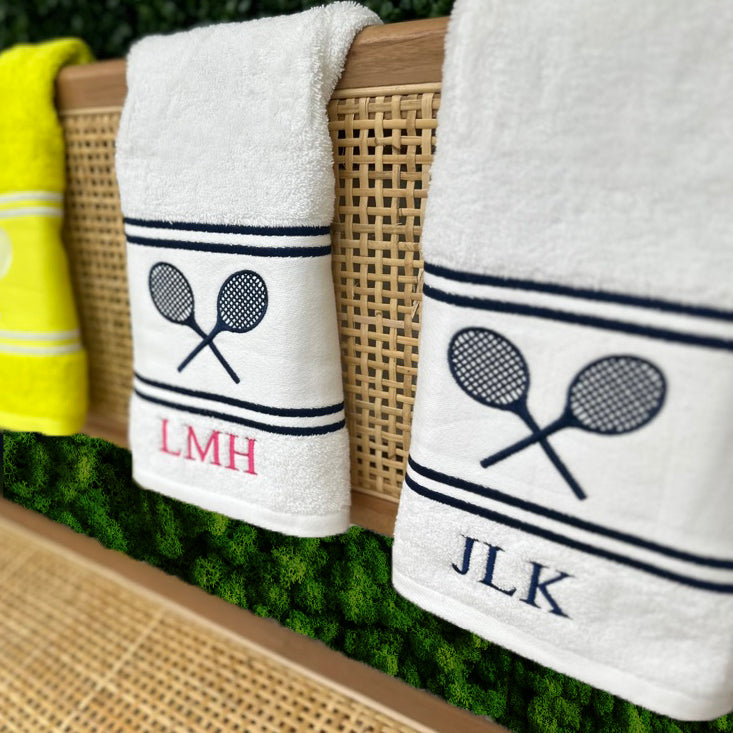 Matchtime Towel with MONOGRAM (White)