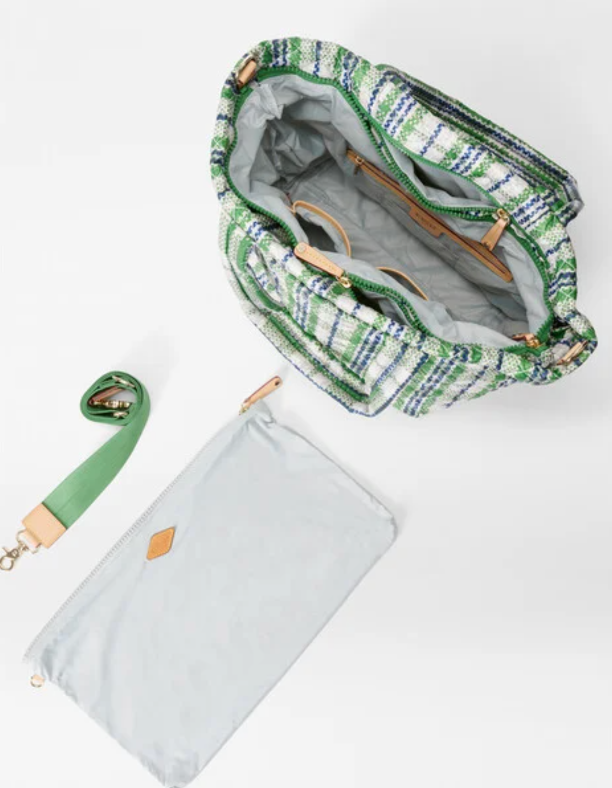 MZ Wallace Metro Tote Deluxe — Spring Plaid