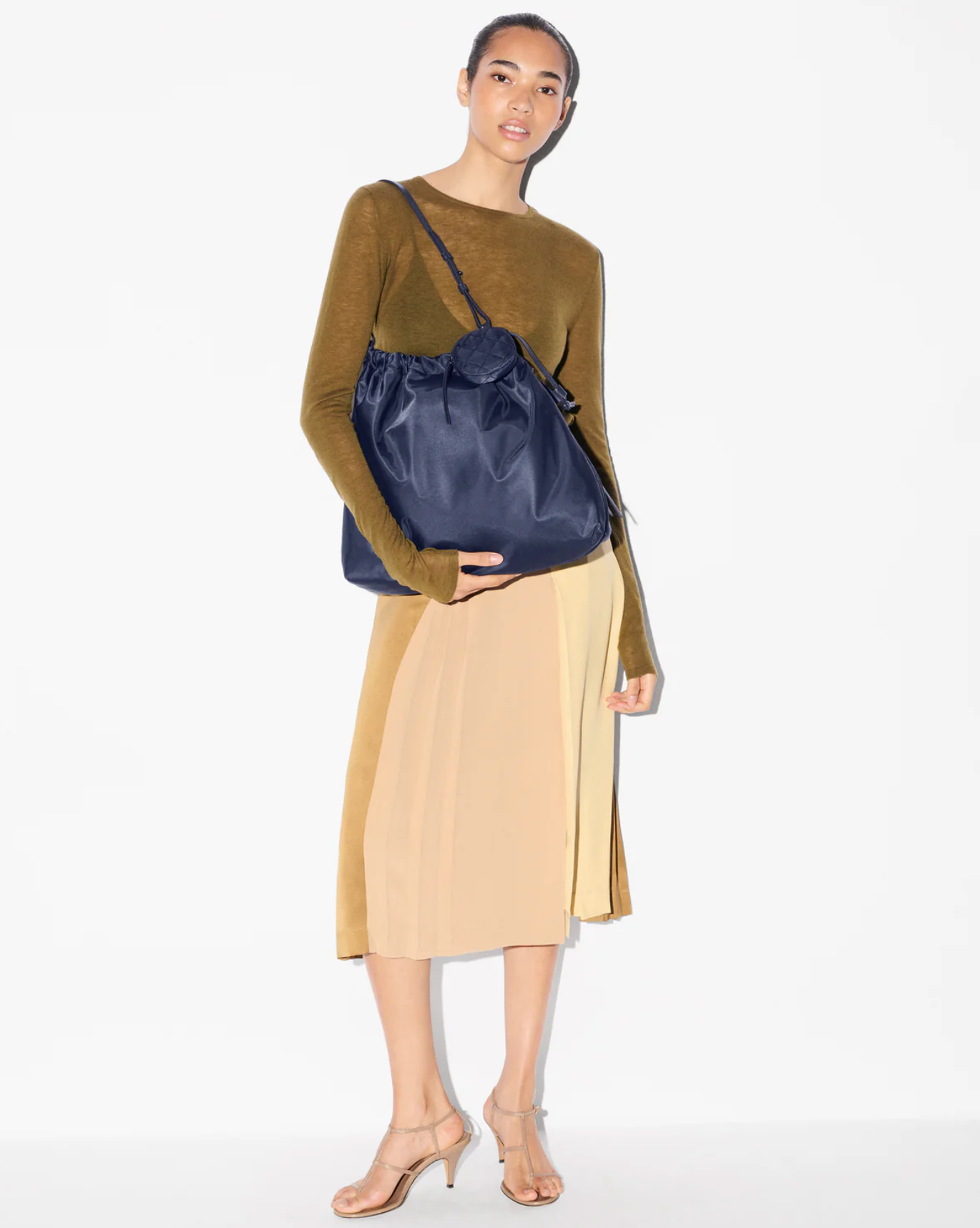 MZ Wallace Navy Waverly Shoulder