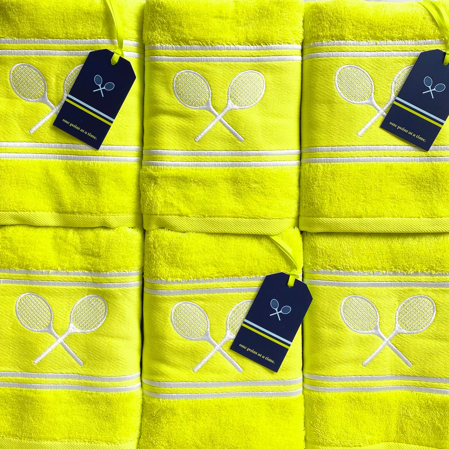 8 Pack Matchtime Tennis Towel — Yellow
